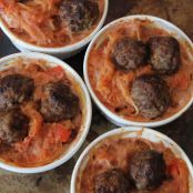 Spaghetti Squash + Meatball Casserole~Whole 30